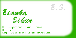 bianka sikur business card